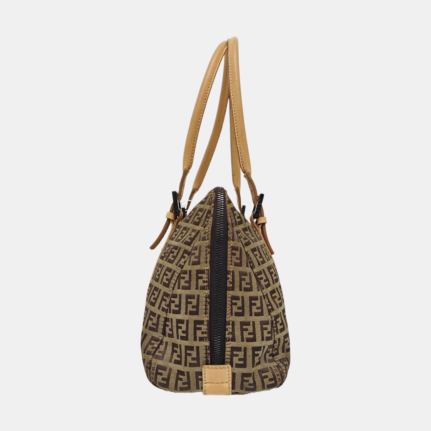 Canvas Top Handle Bag Brown