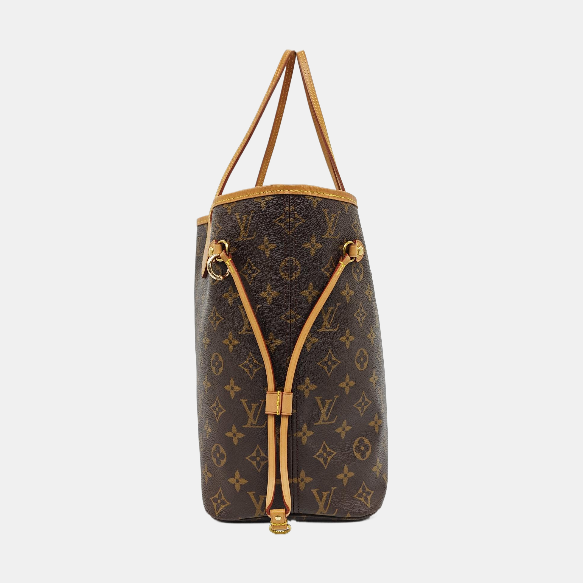 NEVERFULL MM Monogram Coated Canvas Brown