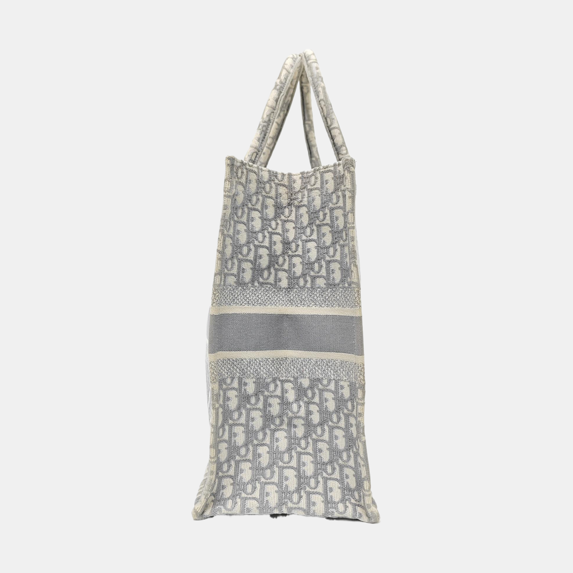 Book Tote Large Oblique Canvas Gray