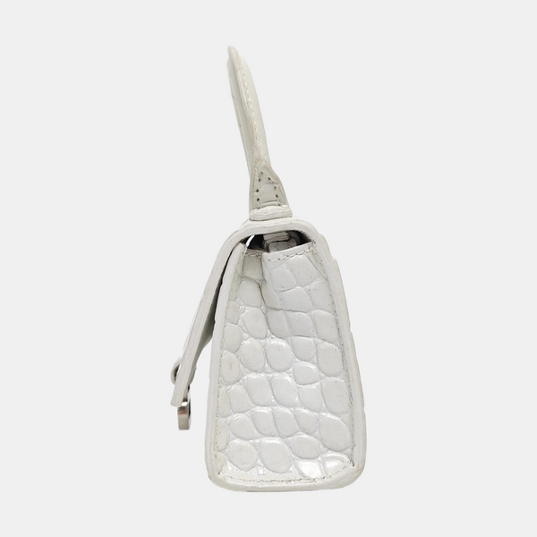 Hourglass Mini Calfskin White