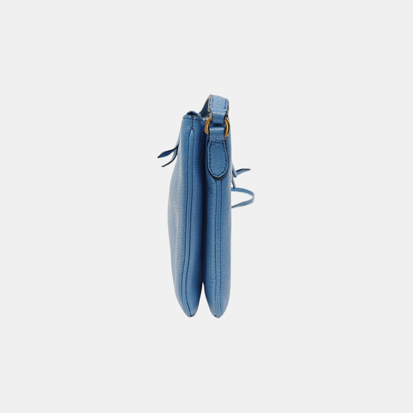 Calfskin Shoulder Bag Blue