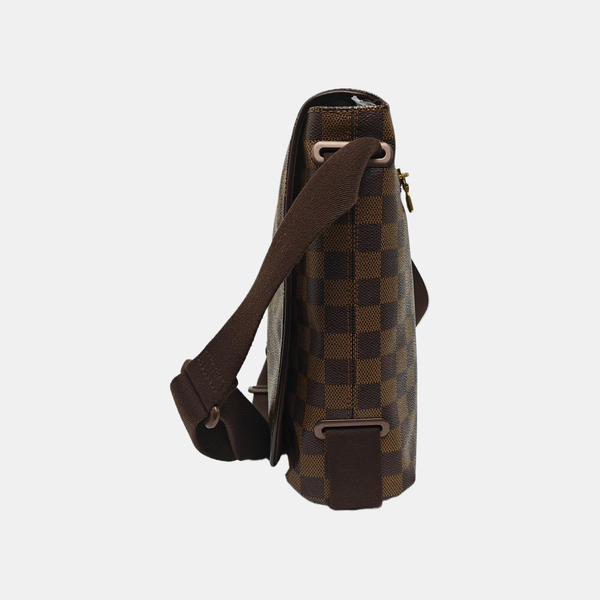 DISTRICT MM Damier Ebene Coated Canvas Brown