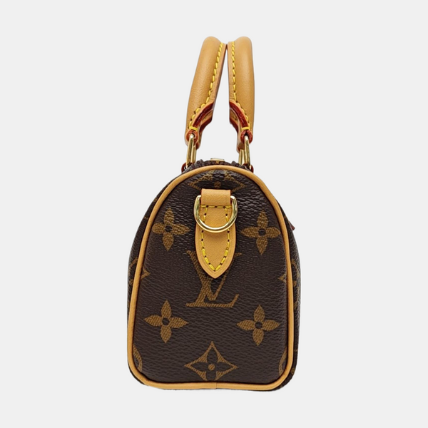 SPEEDY Nano Monogram Coated Canvas Brown