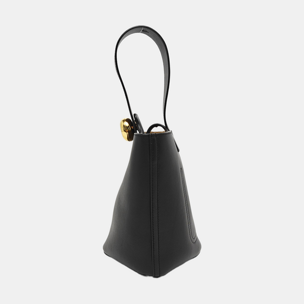 Pebble Bucket Mini Calfskin Black