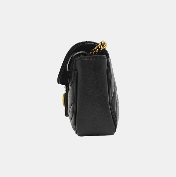 GG Marmont Mini Quilted Calfskin Black