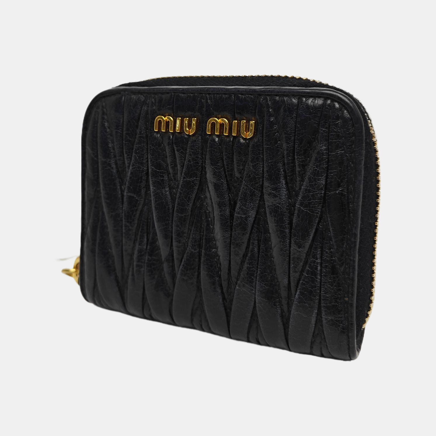 Quilted Lambskin Card Holder Black