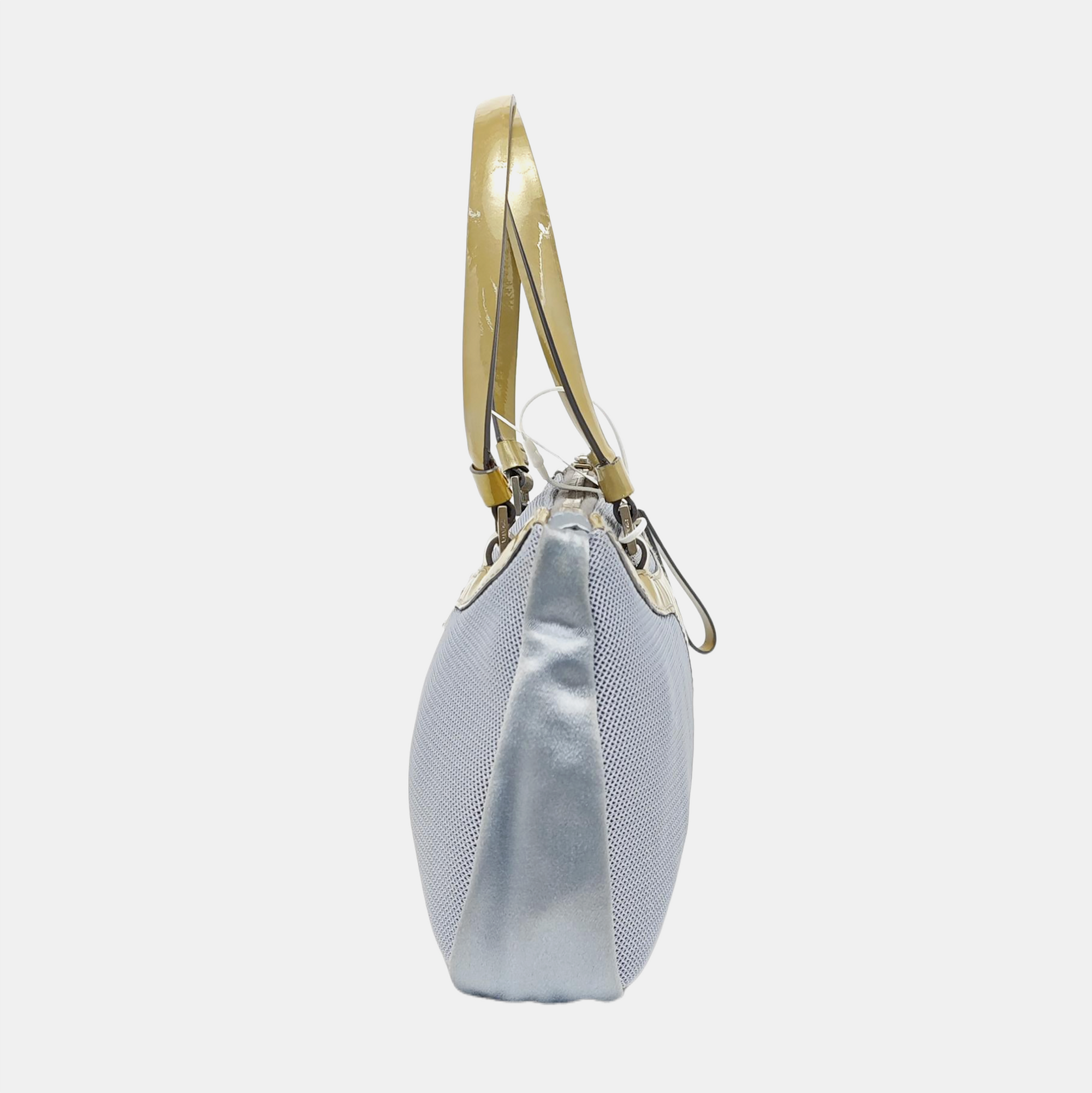 Fabric Top Handle Bag Blue