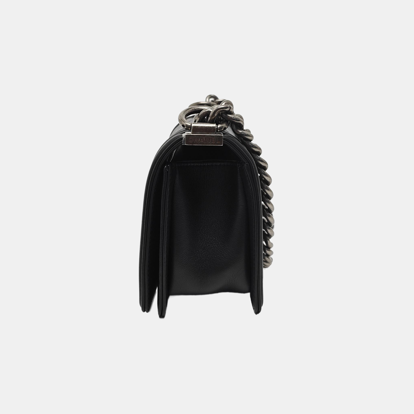 BOY CHANEL Small Quilted Calfskin Black