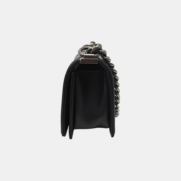 BOY CHANEL Small Quilted Calfskin Black