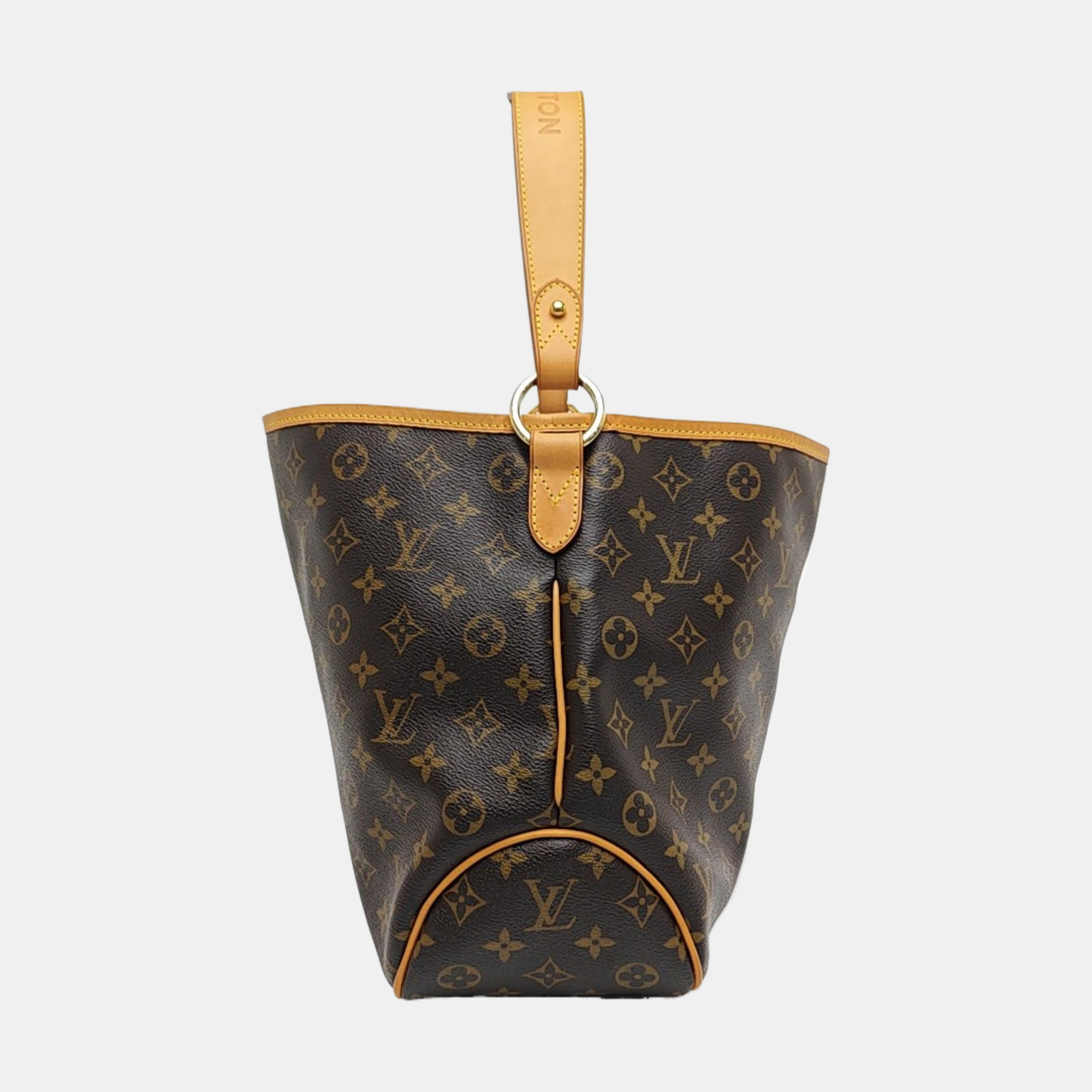 Monogram Coated Canvas Top Handle Bag Brown