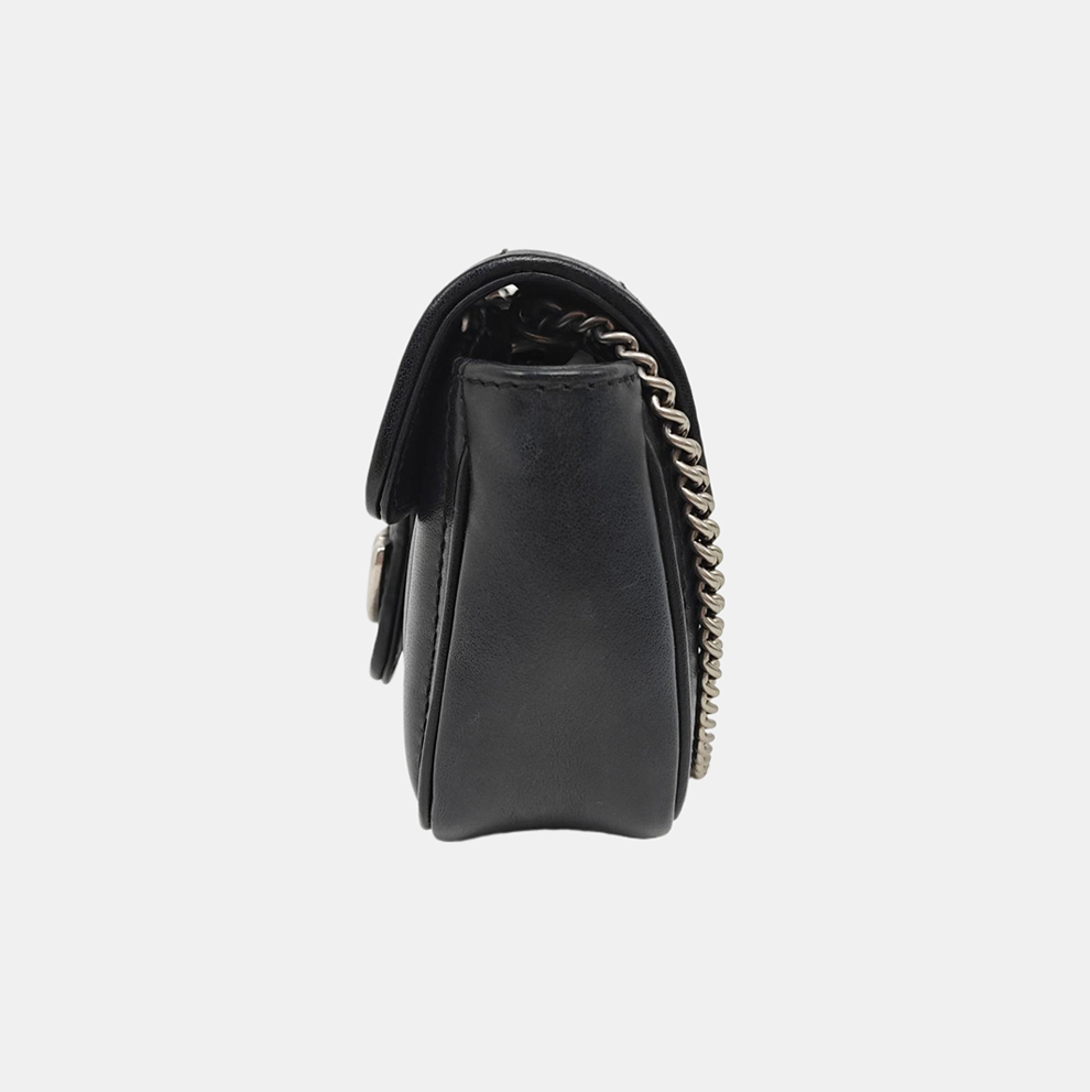 GG Marmont Mini Quilted Calfskin Black