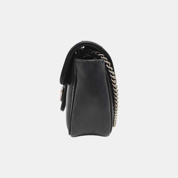 GG Marmont Mini Quilted Calfskin Black