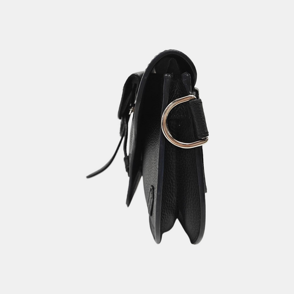 Saddle Medium Calfskin Black