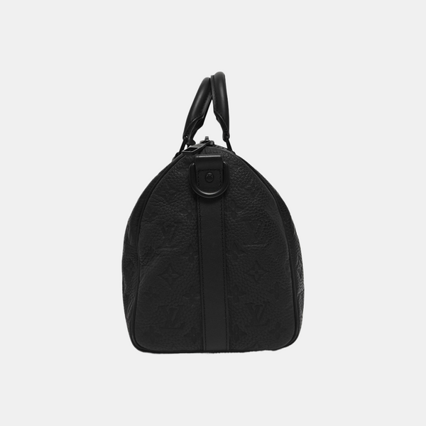 KEEPALL 35 Monogram Calfskin Black