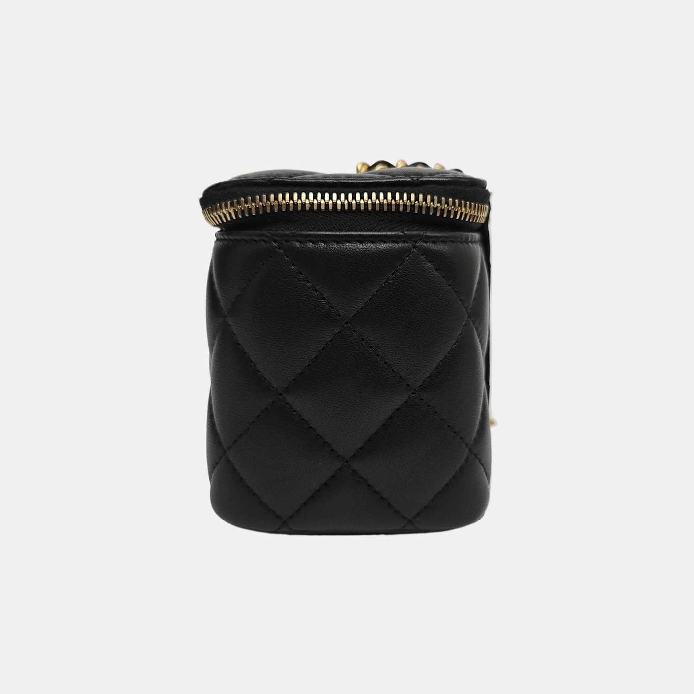 VANITY CASE Small Quilted Lambskin Black