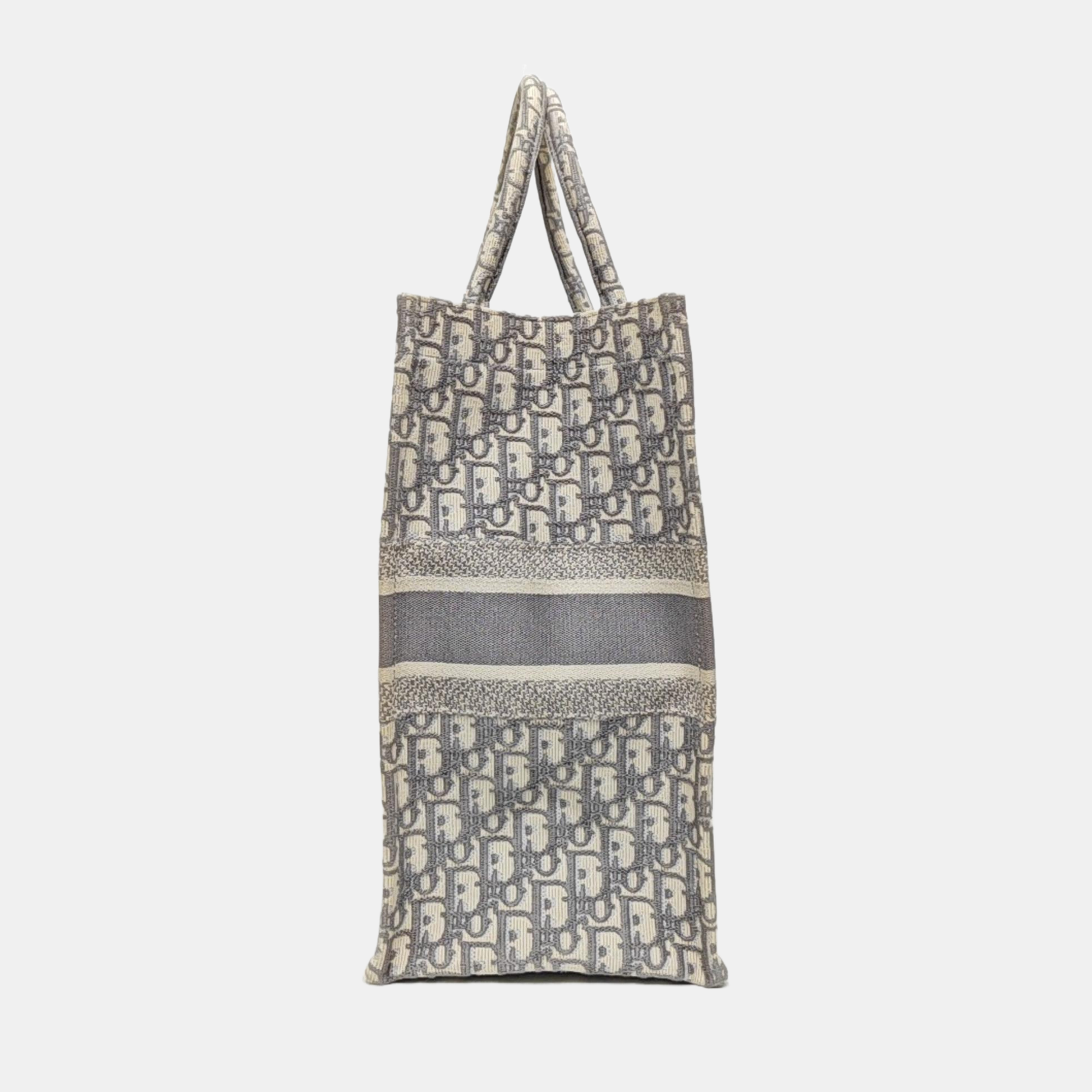Book Tote Large Oblique Canvas Gray