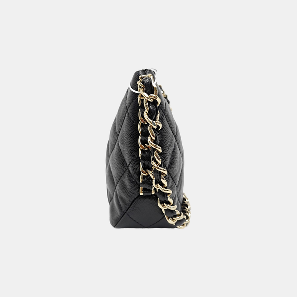 23K Quilted Calfskin Black