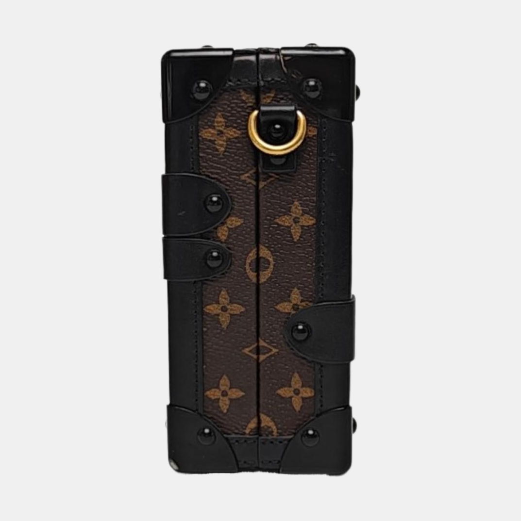 PETITE MALLE Monogram Coated Canvas Brown