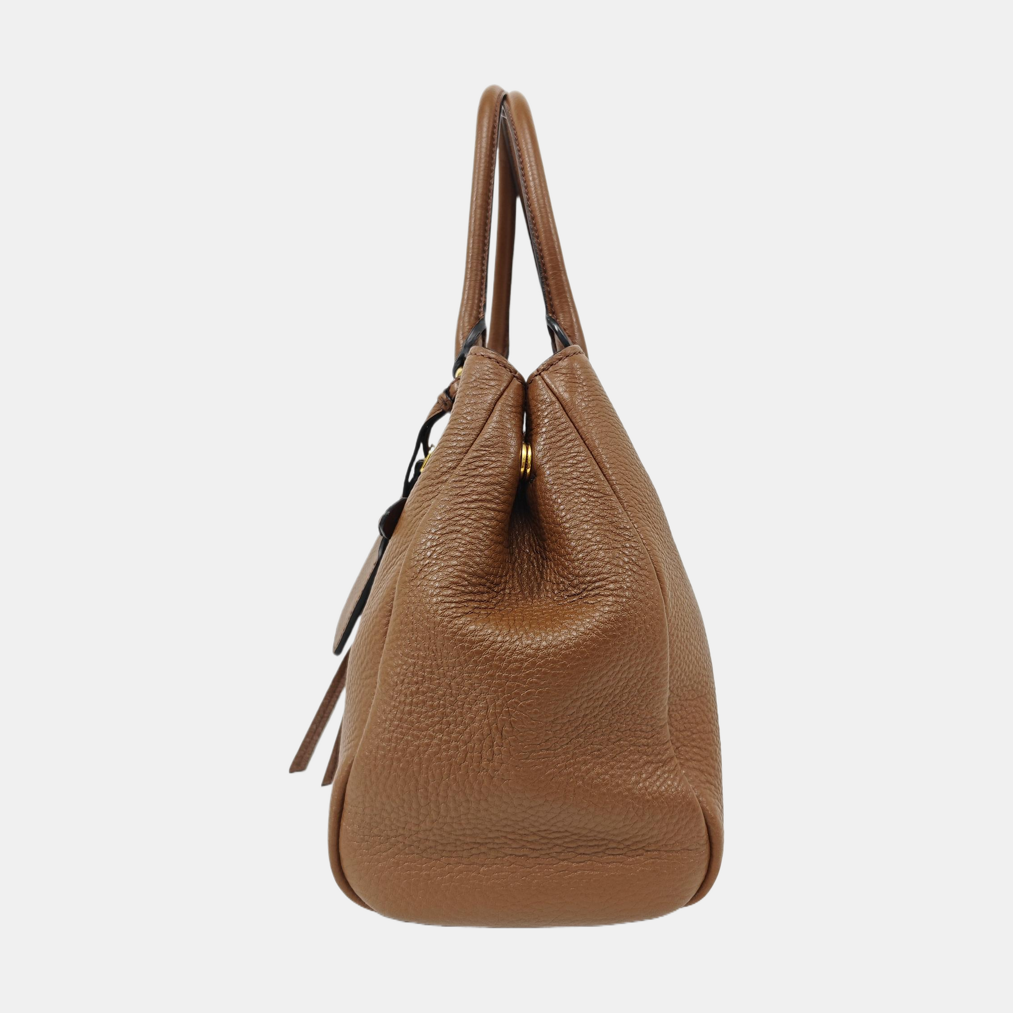 Calfskin Shoulder Bag Brown