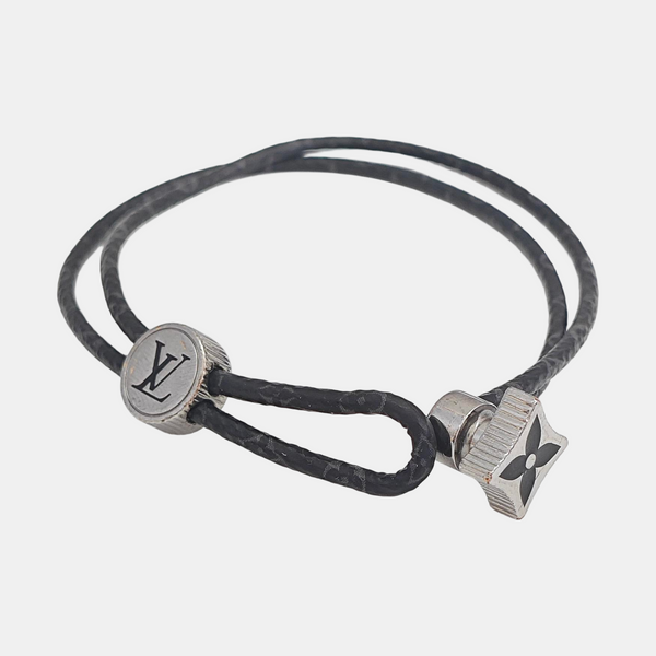 Coated Canvas Black Bangle