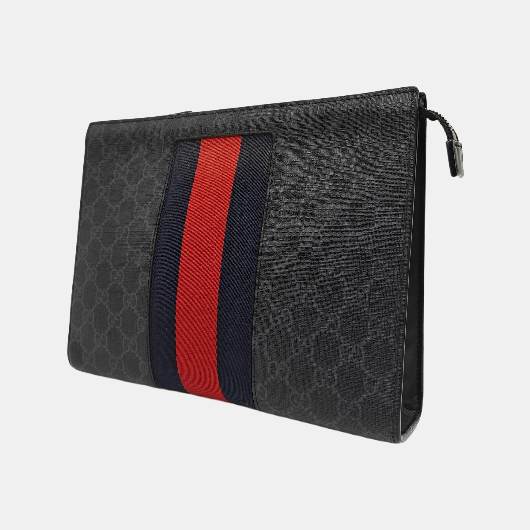 GG Supreme Monogram Coated Canvas Gray
