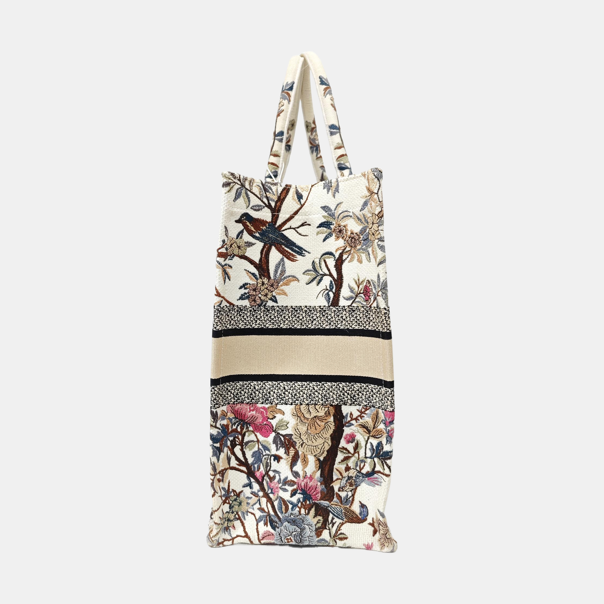 Book Tote Large Canvas Beige