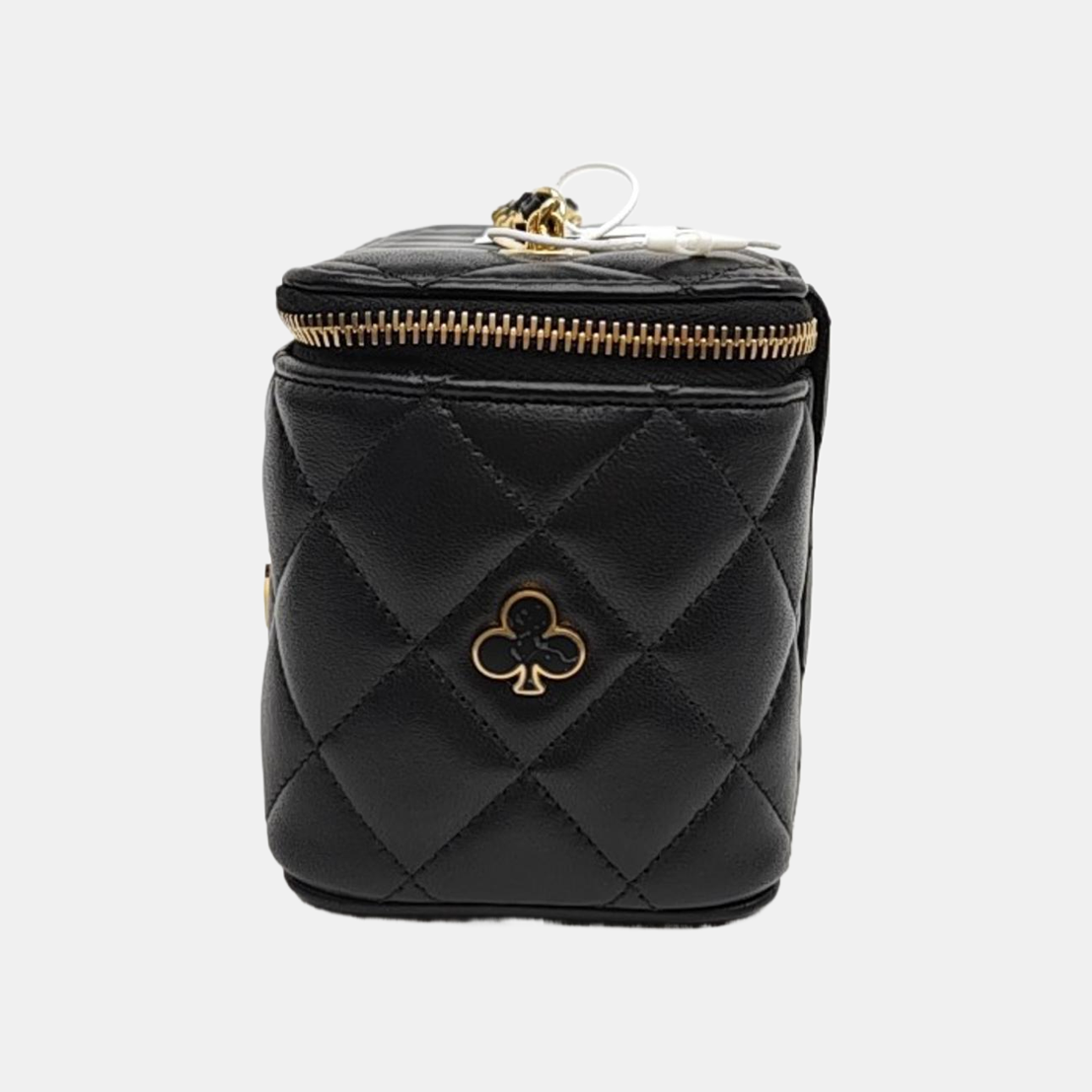 Quilted Lambskin Shoulder Bag Black