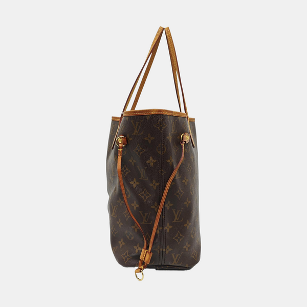 NEVERFULL MM Monogram Coated Canvas Brown