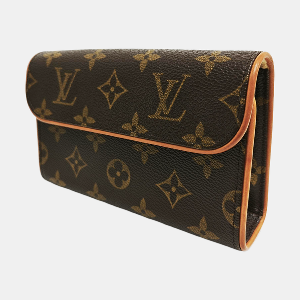 FLORENTINE Monogram Coated Canvas Brown