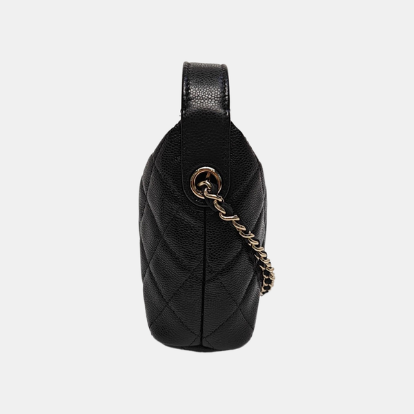 HOBO Quilted Grained Calfskin Black