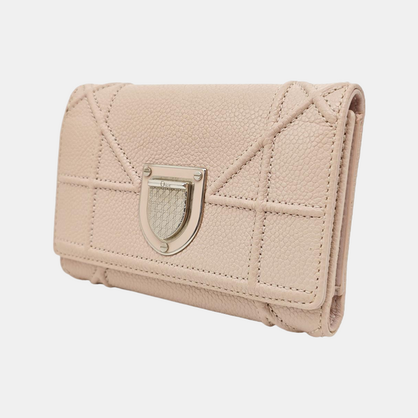 Diorama Cannage Calfskin Pink Wallet