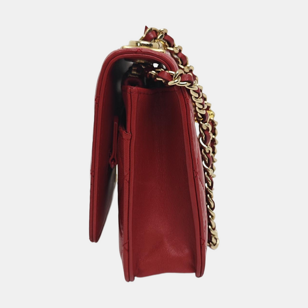 WOC Quilted Lambskin Red