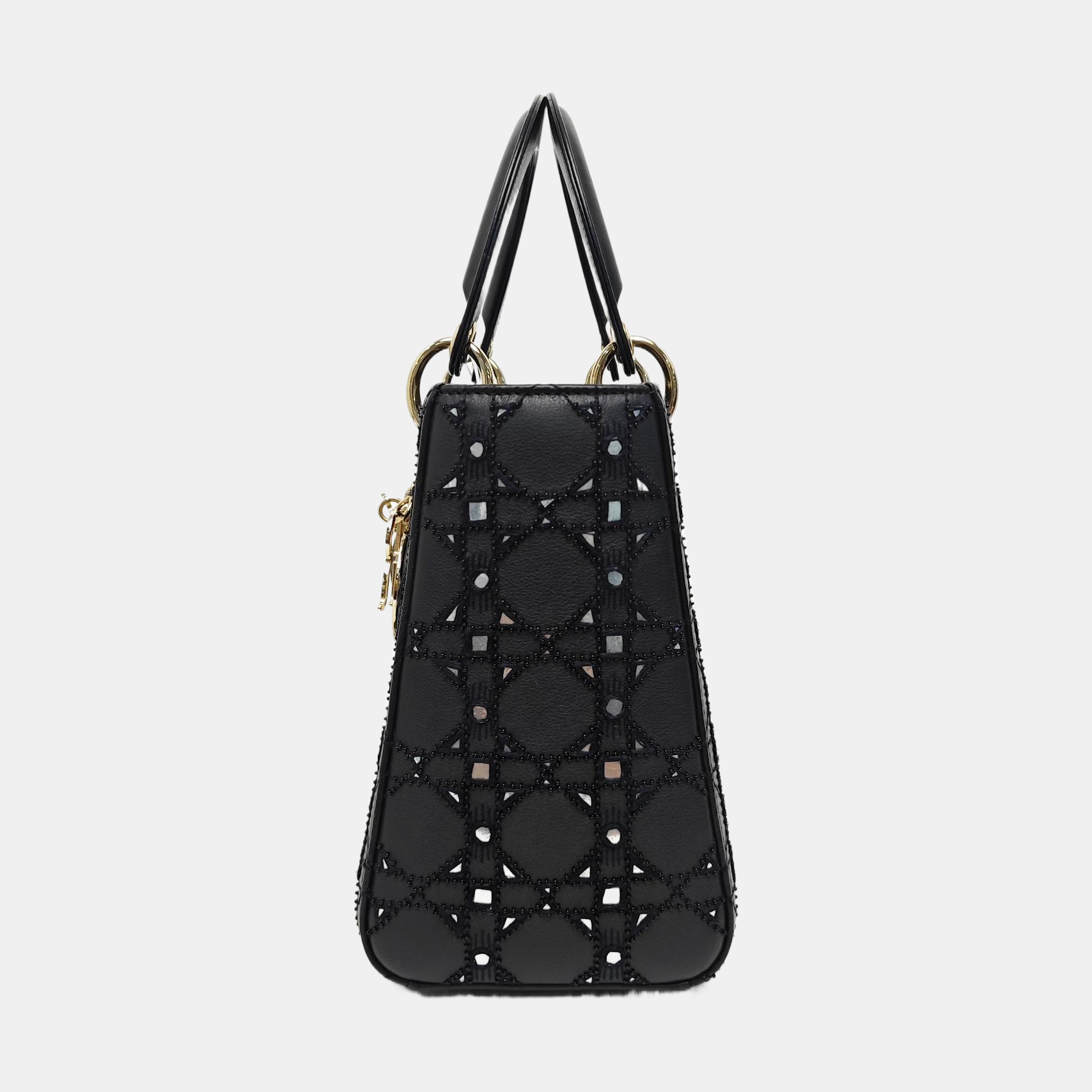 Lady Dior Medium Cannage Lambskin Black