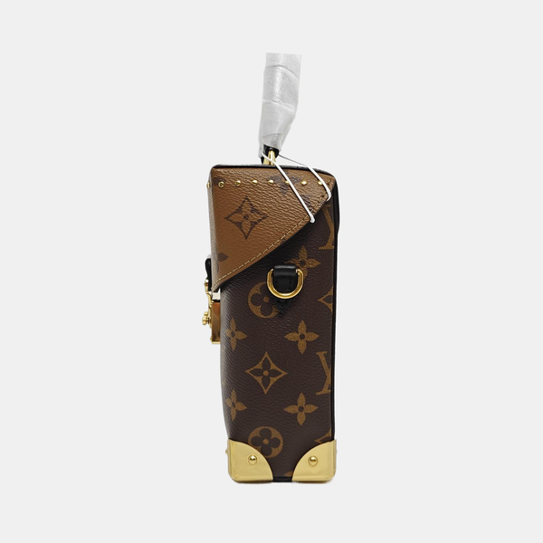 CAMERA BOX Monogram Coated Canvas Brown