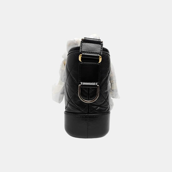 GABRIELLE Small Quilted Calfskin Black