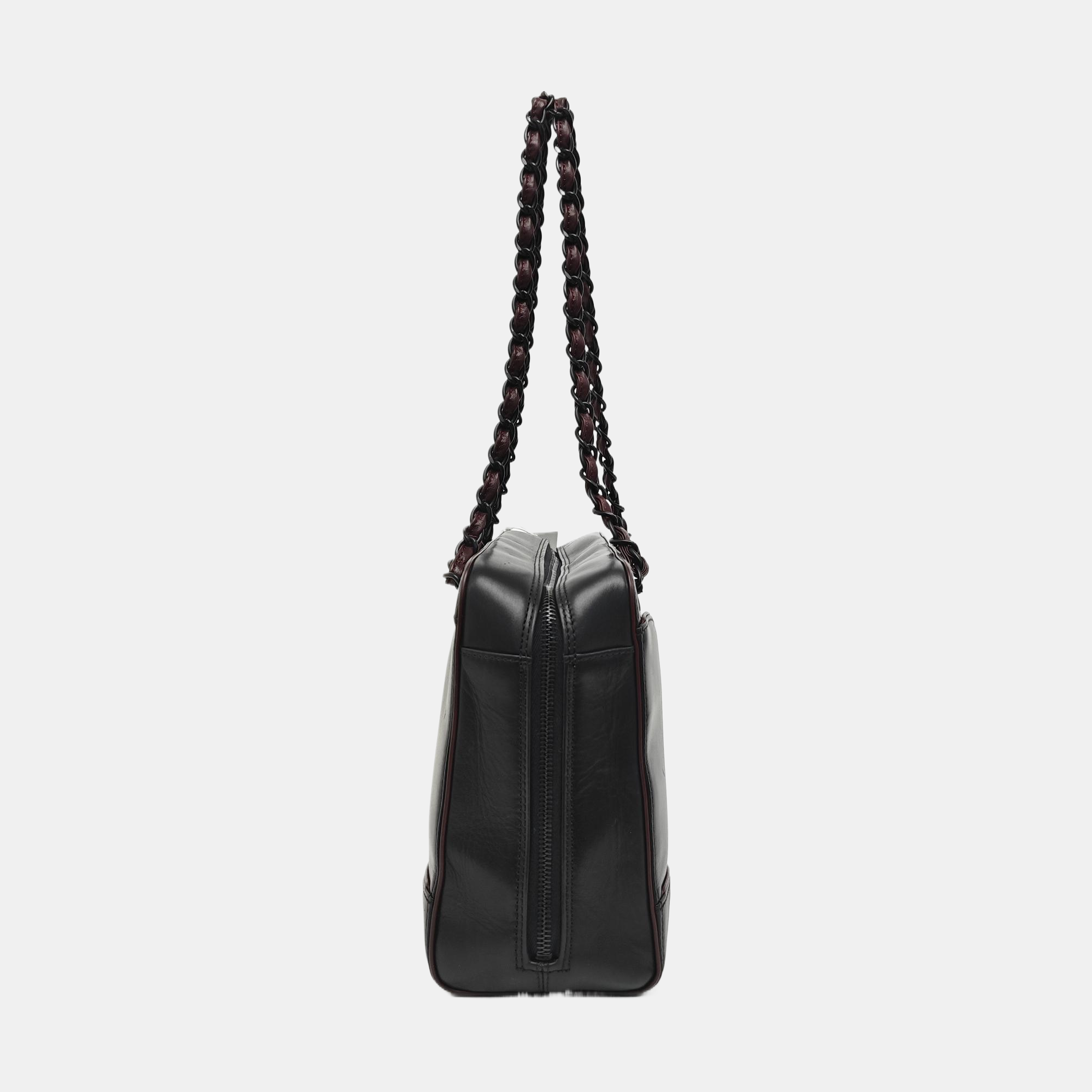Calfskin Top Handle Bag Black