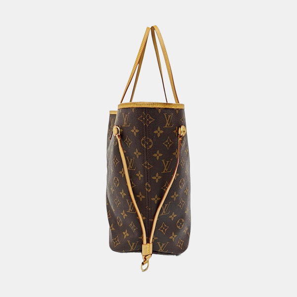 NEVERFULL MM Monogram Coated Canvas Brown