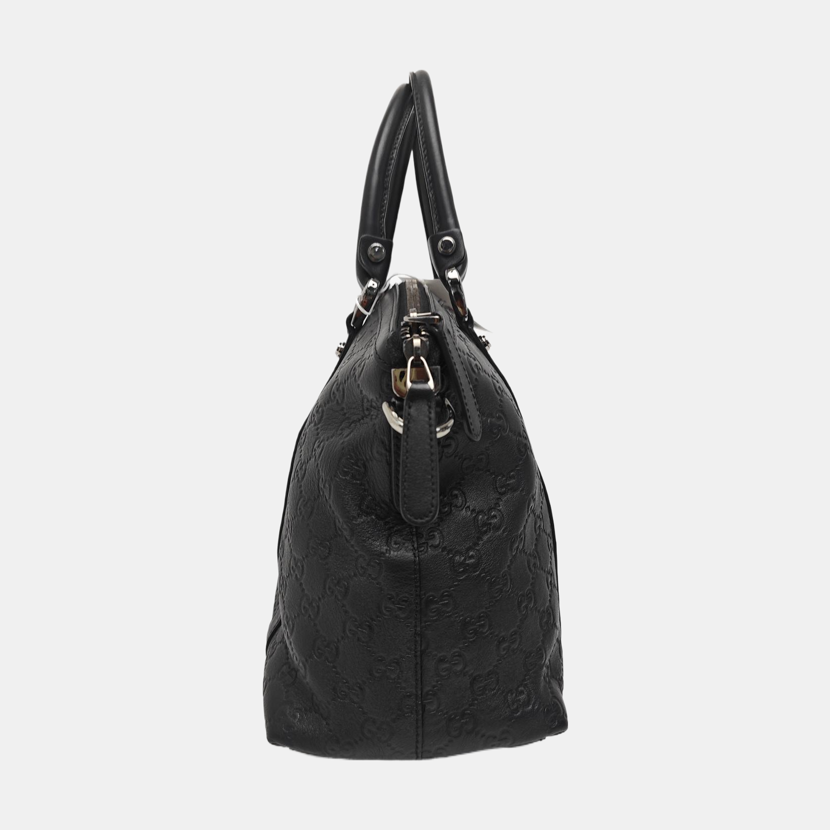 Monogram Calfskin Tote Bag Black