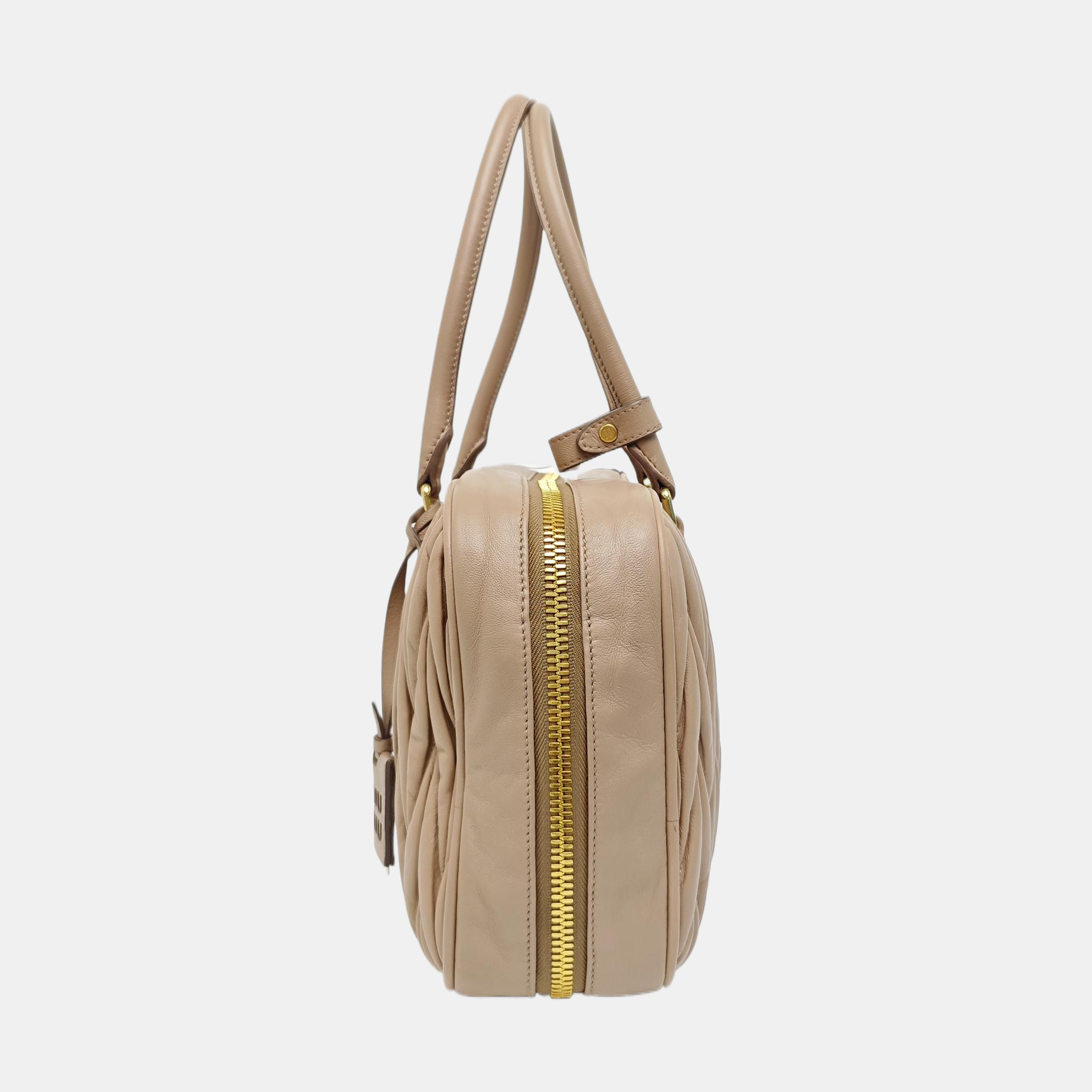 Arcadie Matelassé Quilted Lambskin Beige