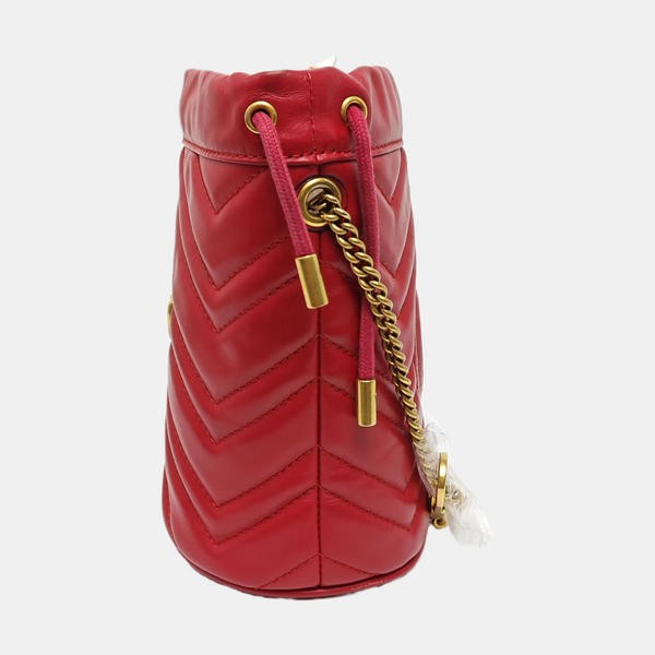 GG Marmont Mini Quilted Calfskin Red