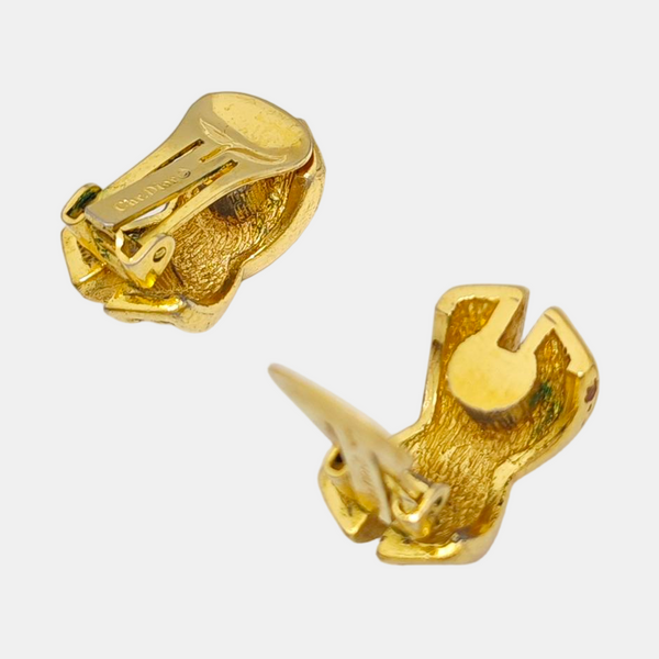 Metal Gold Clip On Earrings