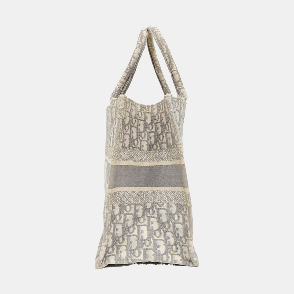 Book Tote Medium Oblique Canvas Gray