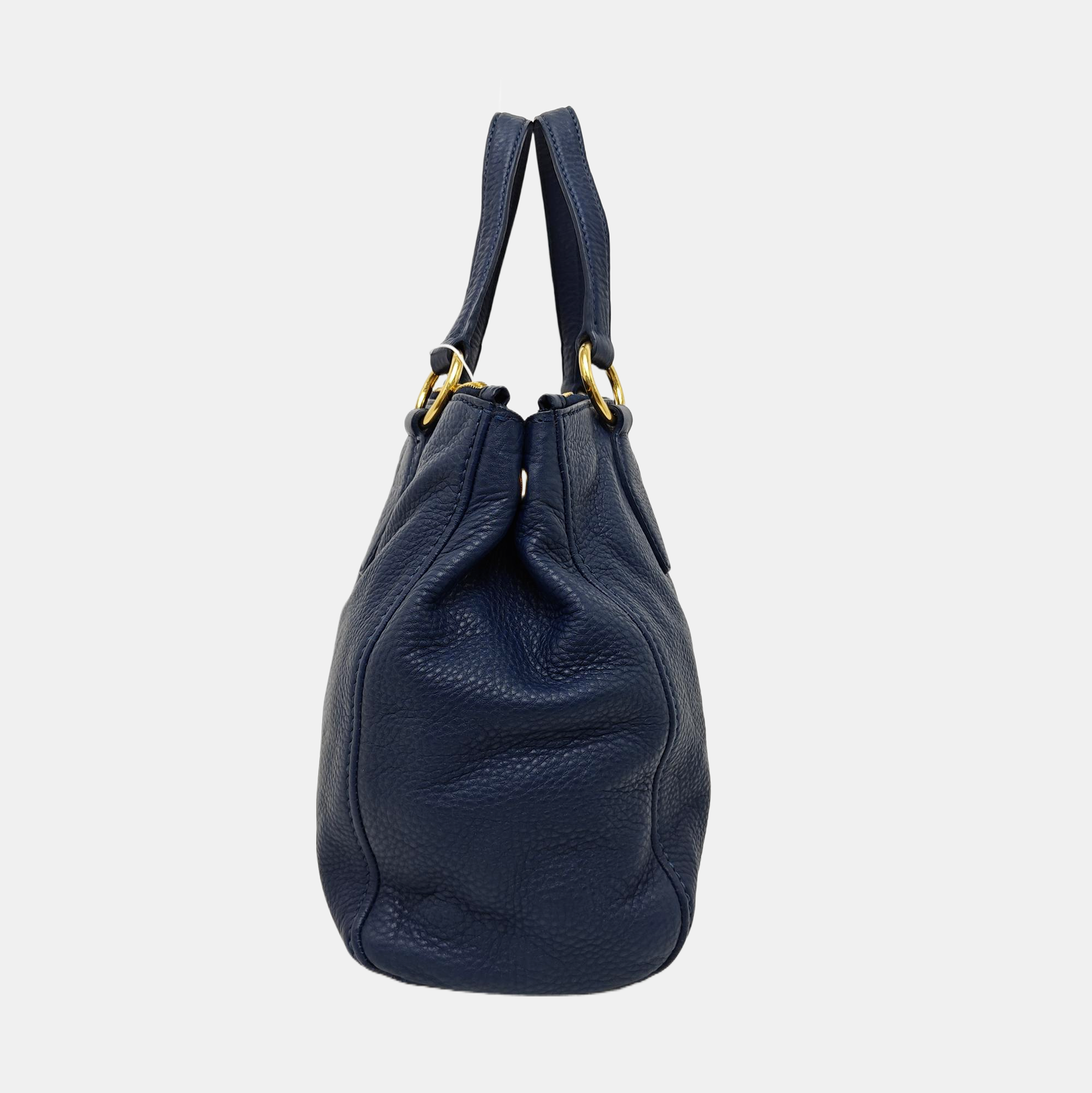 Calfskin Top Handle Bag Blue
