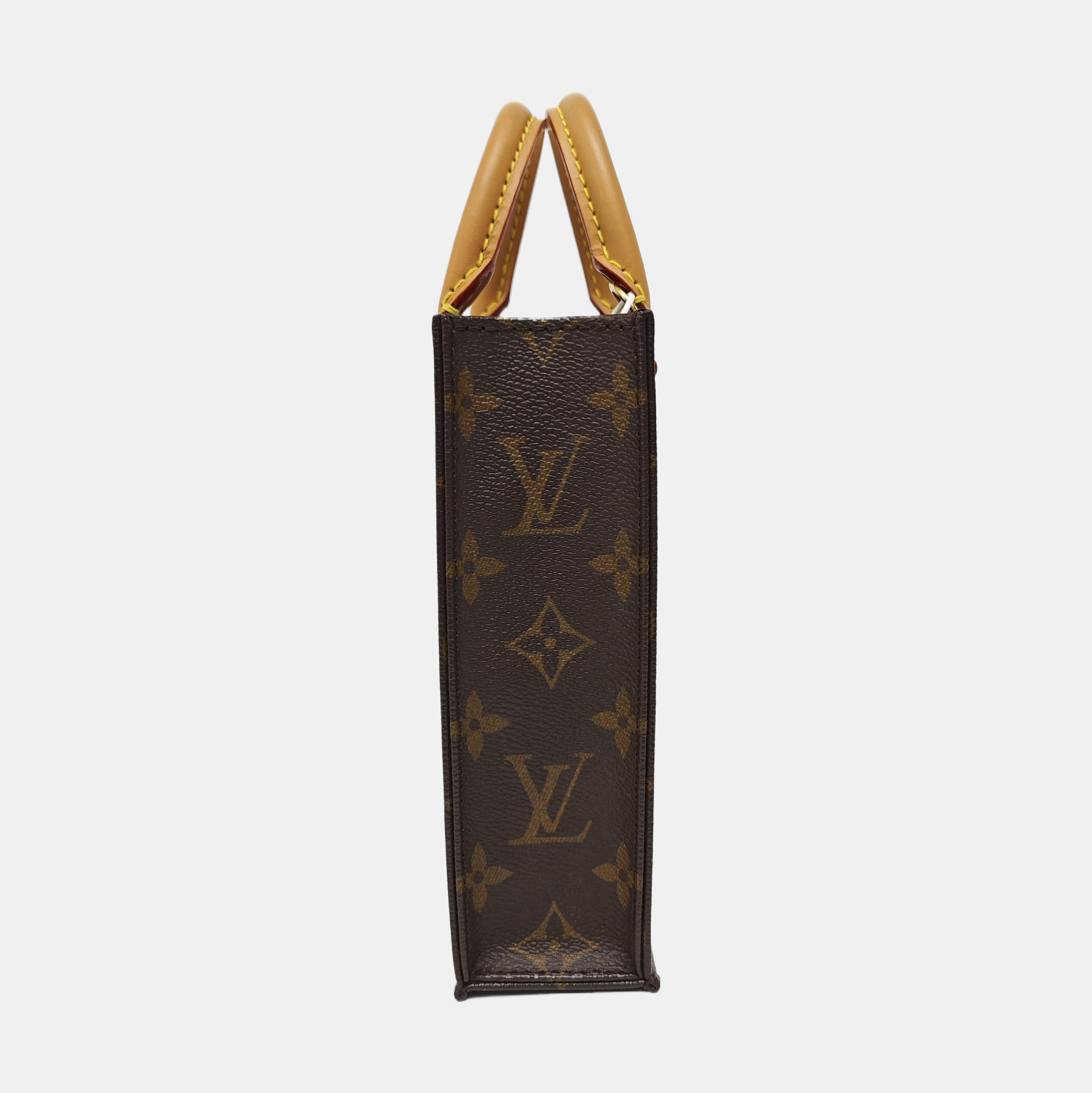 SAC PLAT Mini Monogram Coated Canvas Brown