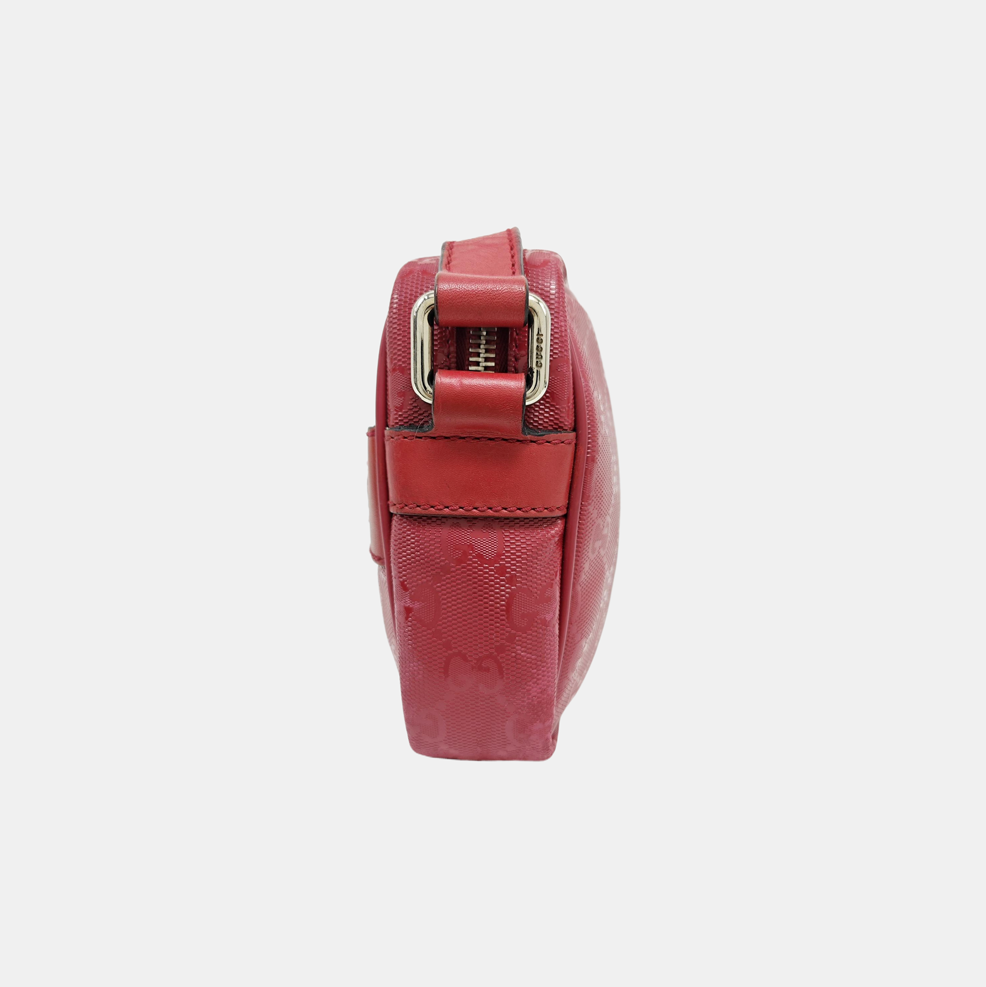 Monogram Coated Canvas Shoulder Bag Red