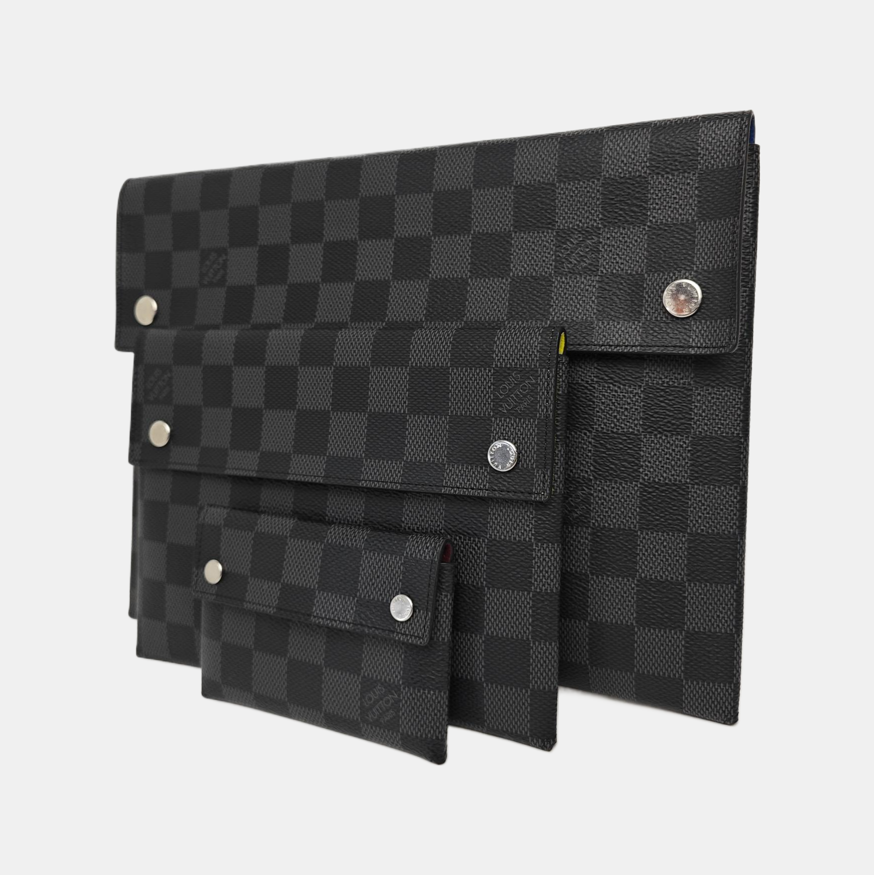 ALPHA Damier Graphite Coated Canvas Gray