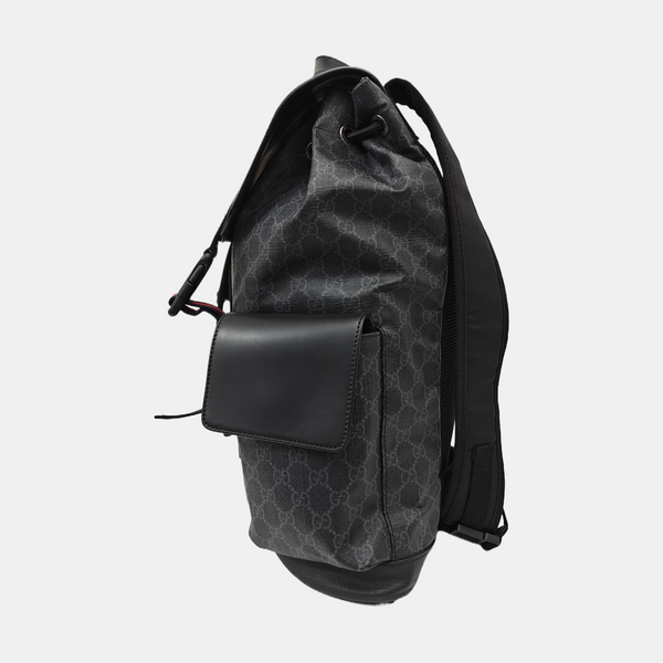 GG Supreme Monogram Coated Canvas Black