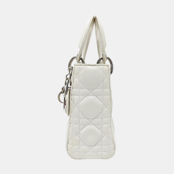 Lady Dior Mini Cannage Lambskin White