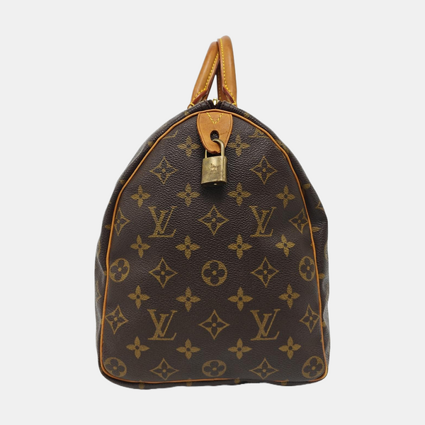 SPEEDY 35 Monogram Coated Canvas Brown