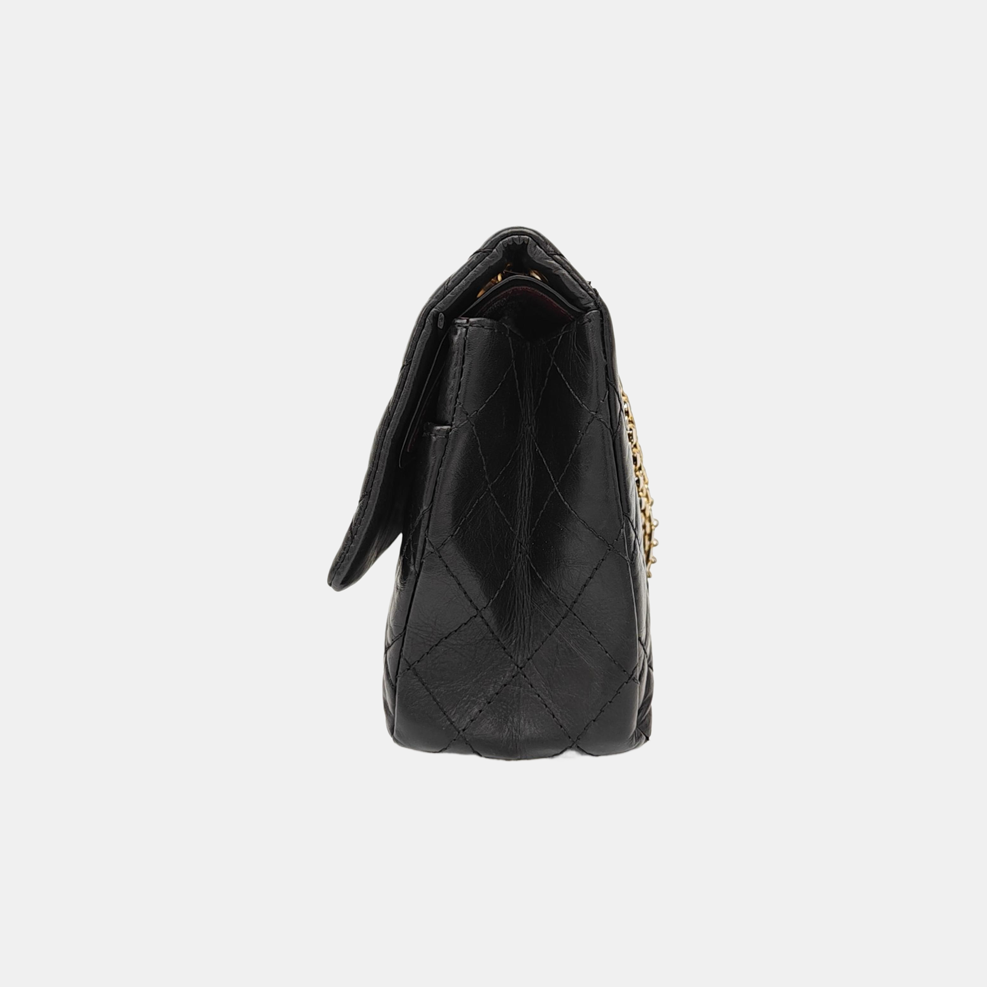 2.55 227 (jumbo) Quilted Calfskin Black